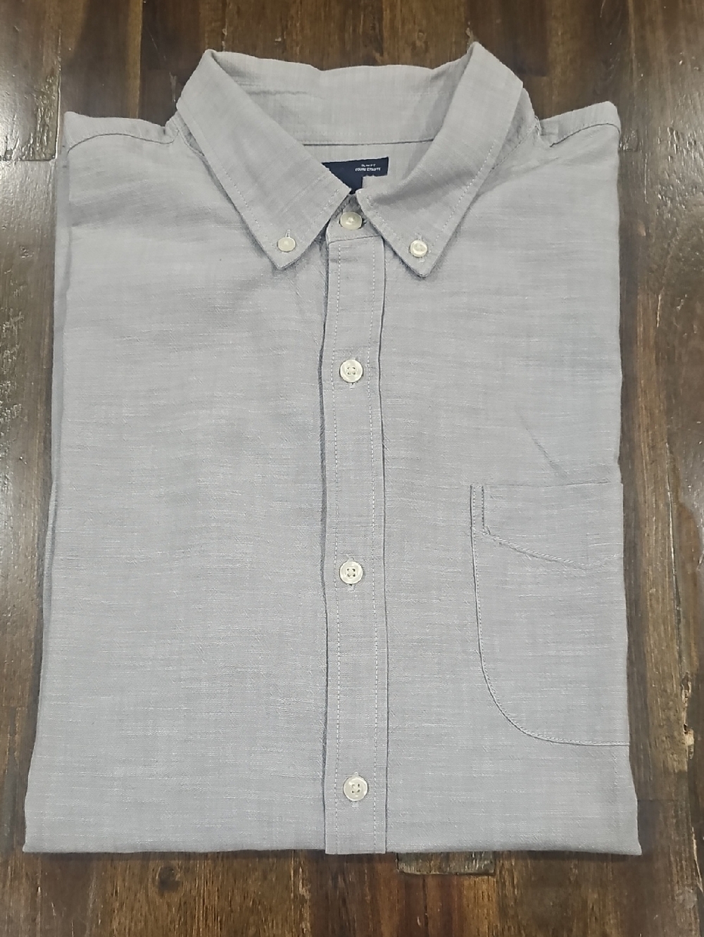 GAP Men's Light Gray Casual Button Down Shirt